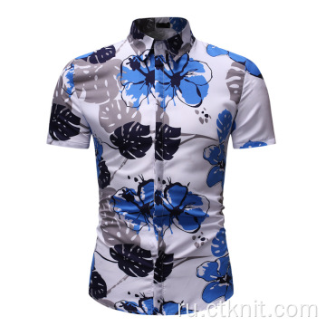 брендовые летние рубашки с принтом для мужчин